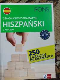 250 ćwiczeń z gramatyki hiszpańskiej z kluczem język hiszpański PONS n