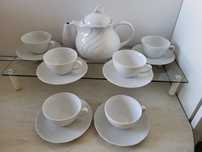 Zestaw kawowy porcelana Krzysztof Daisy - sygnowane