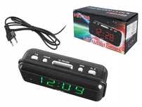 budzik zegar elektroniczny sieciowy led vst-738 nowy