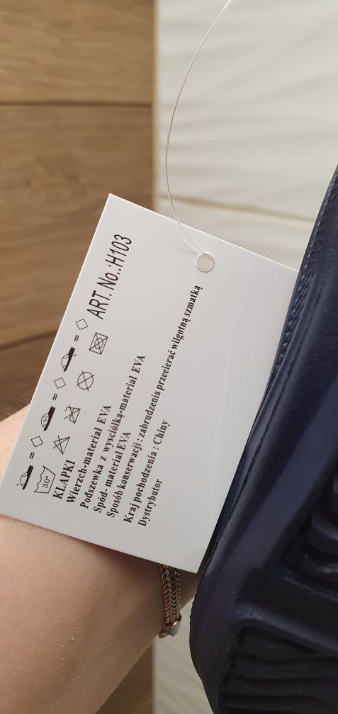 Klapki plażowe basenowe na codzień 42 granatowe