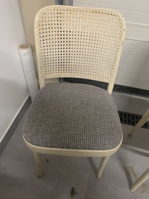 Krzesła tapicerowane + rattan, typ JAR, Jasienica