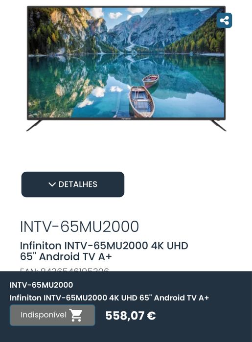 TV Infiniton 65" Smart TV ULTRA HD 4K
