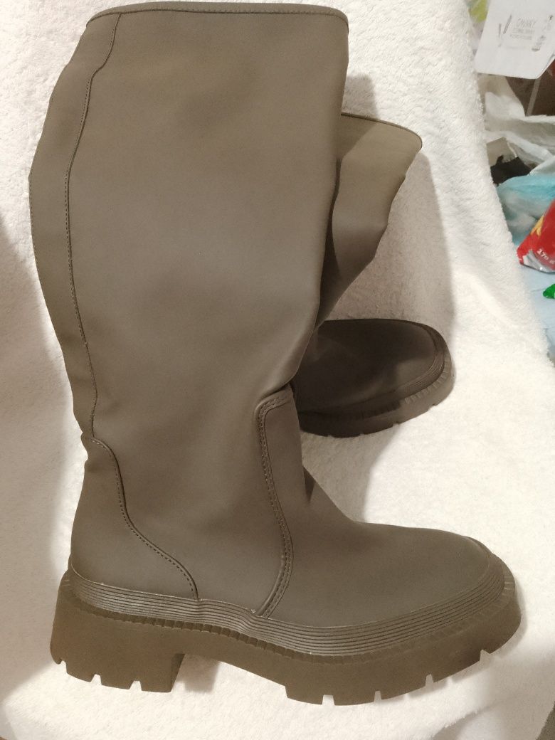 Buty trapery 38 khaki ZARA