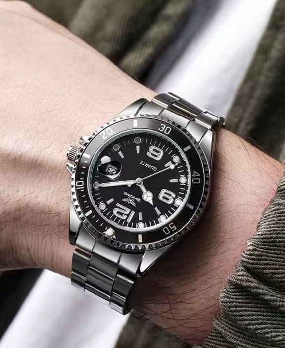 Męski zegarek kwarcowy jak Breitling