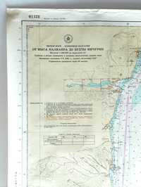 Чёрное Море берег Болгарии морская навигационная карта штурмана моряка