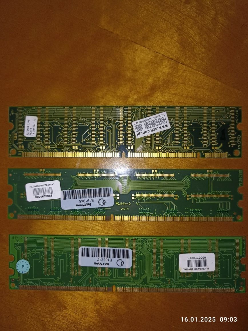 RAM DDR2 Kingston 2Gb 1.8V x 3 szt i inne