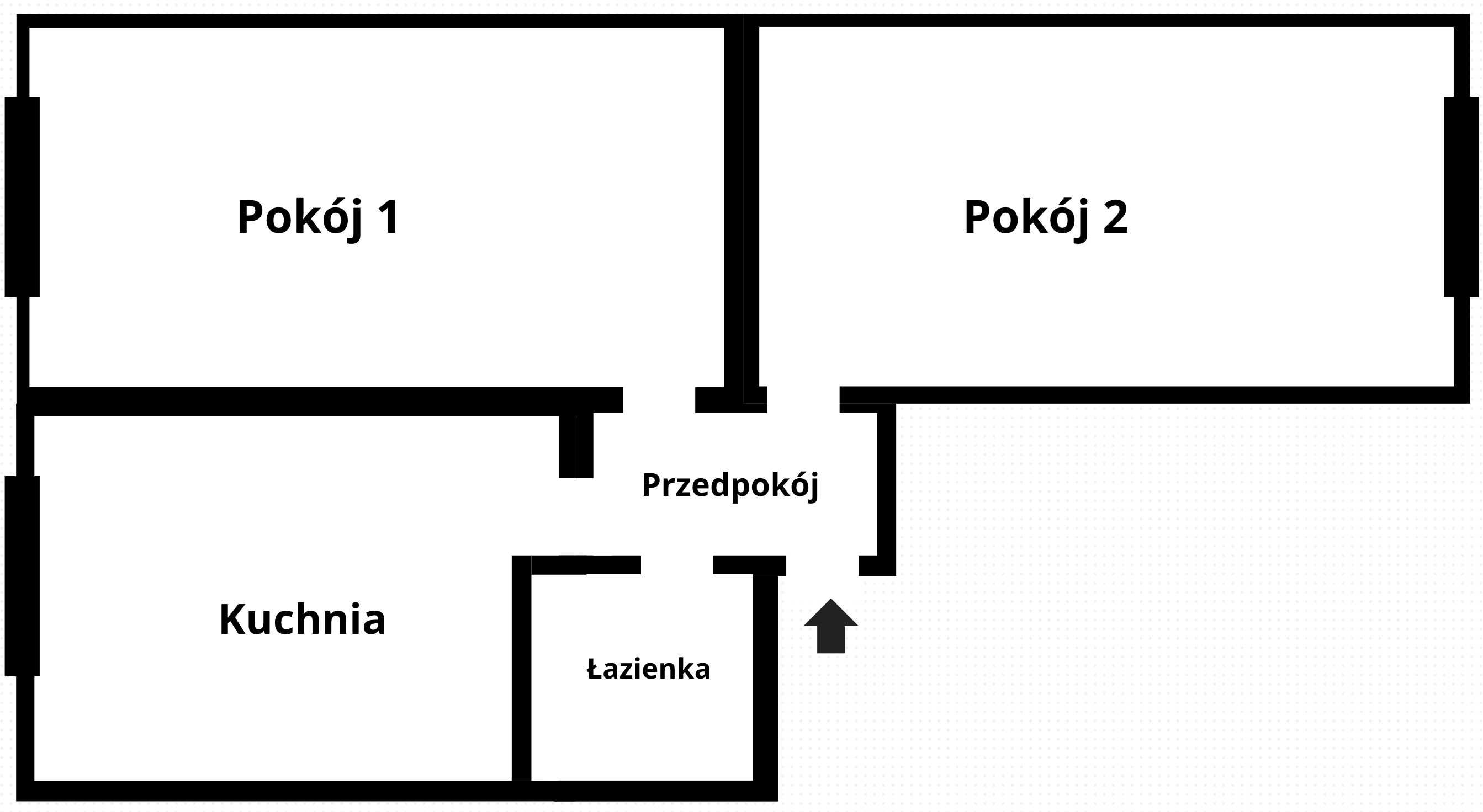 Mieszkanie w warszawie na Muranowie 48,27 m2, 2 pokoje i widna kuchnia