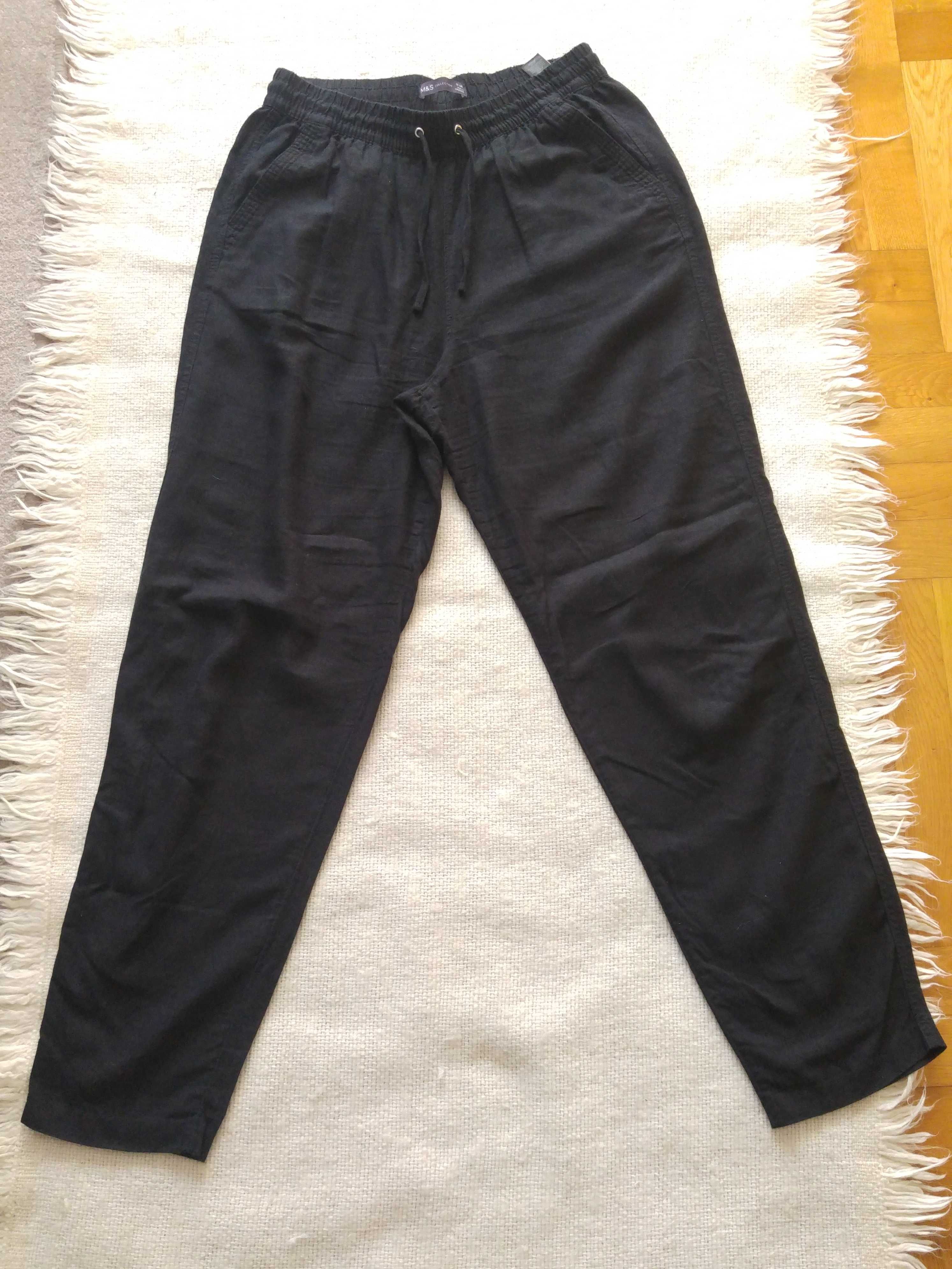 Spodnie lniane damskie M&S