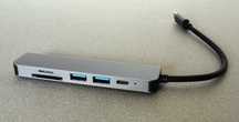 Nowy, Hub USB C, koncentrator 6w1 - USB C z HDMI