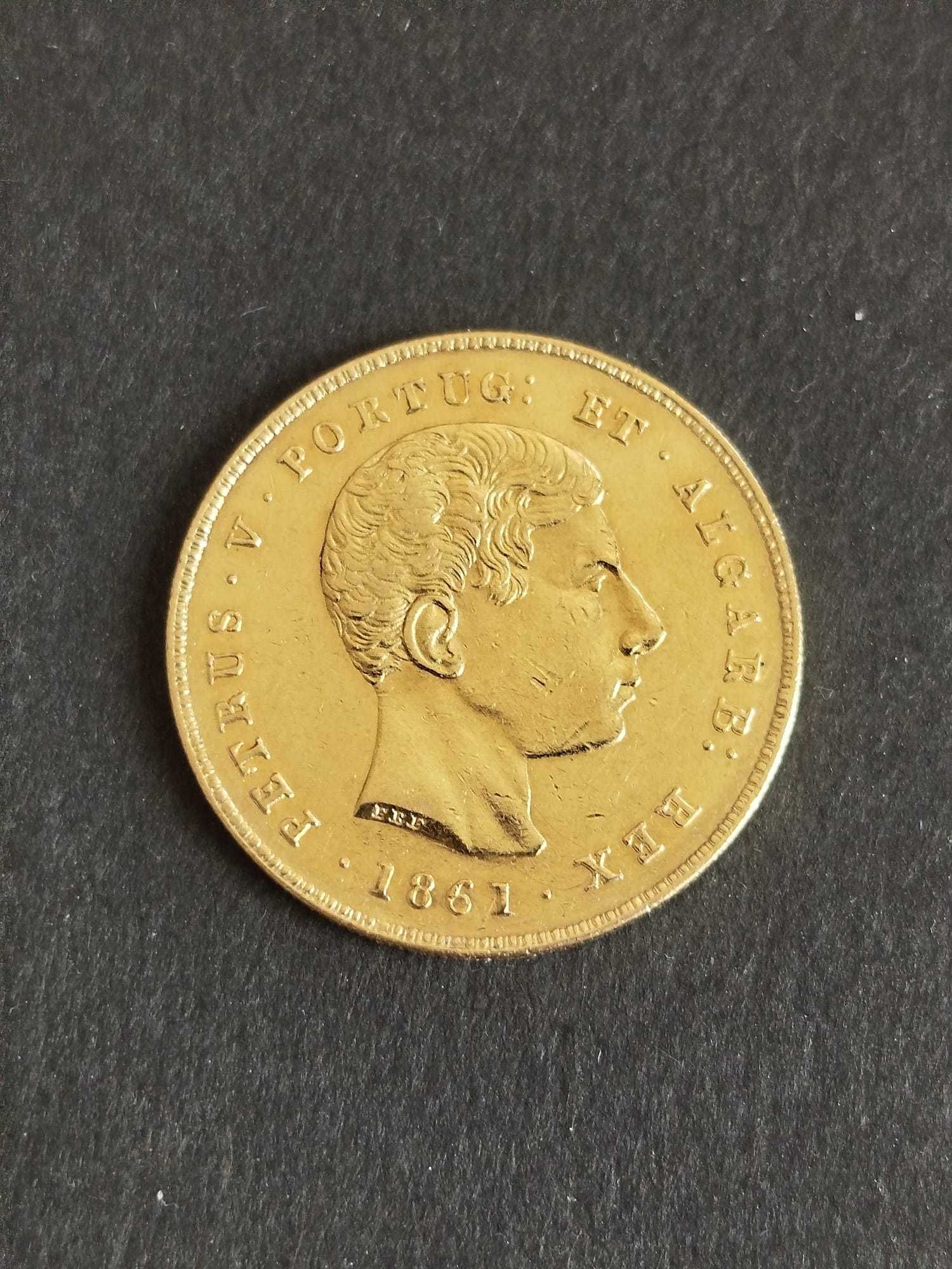 1861 - D. Pedro V - 5000 Reis - Ouro