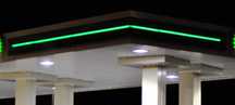 LED BP Green na wiatę stacji BP