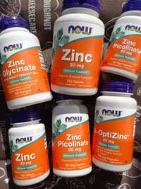 Цинк Zinc пиколинат глицинат Picolinate 30 50 мг Now Foods л оптицинк