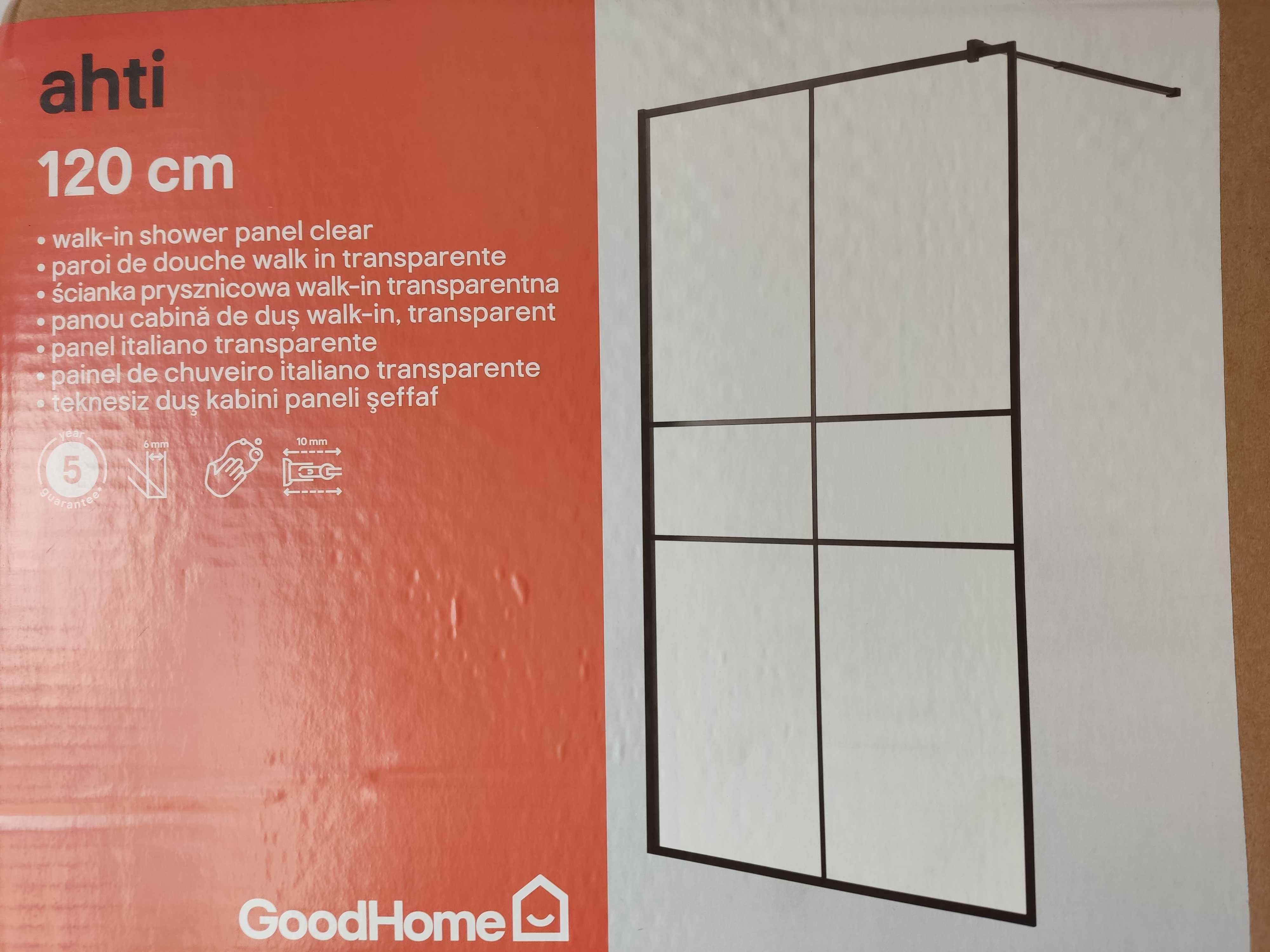 Szyba - kabina prysznicowa walk-in GoodHome Ahti 120