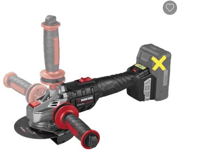 Kątowa szlifierka Parkside X20V, nowa, bez akumulatora i ładowarki.