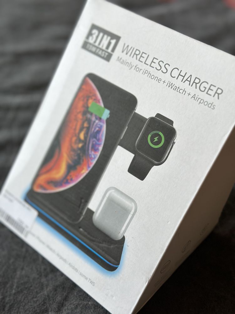 Бездротова зарядка Wireless Charger 3in1 (15w)