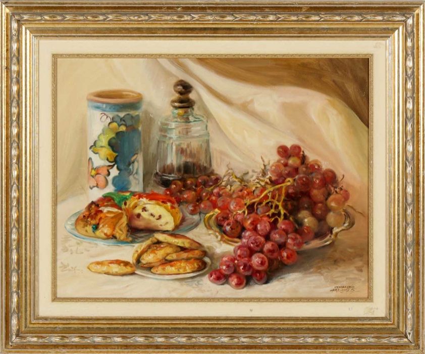 Quadro antigo - pintura sobre vidro