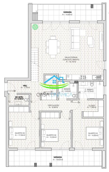 Apartamento T3 nos Condados