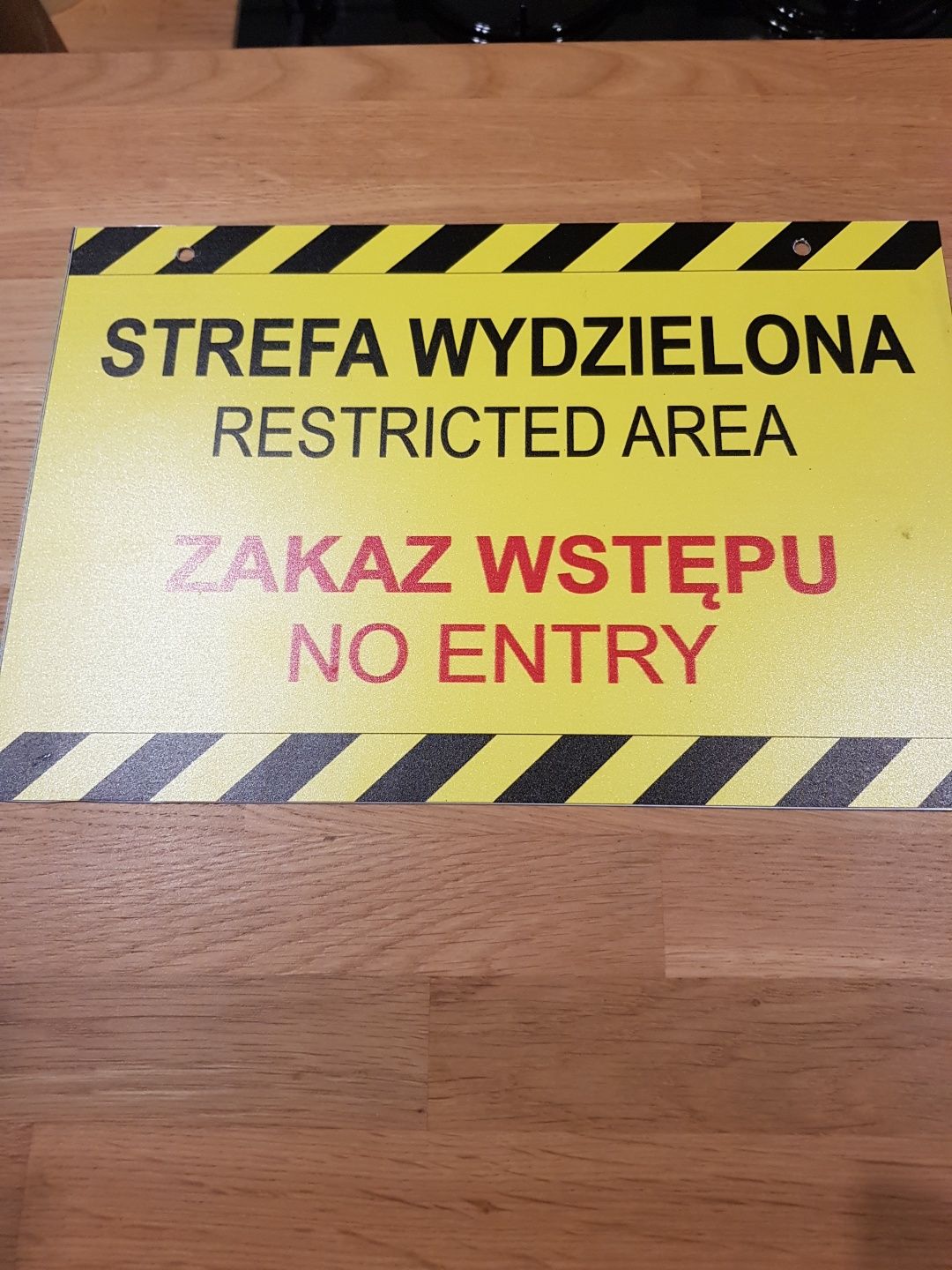 Tabliczka ostrzegawcza Zakaz wstępu Strefa wydzielona