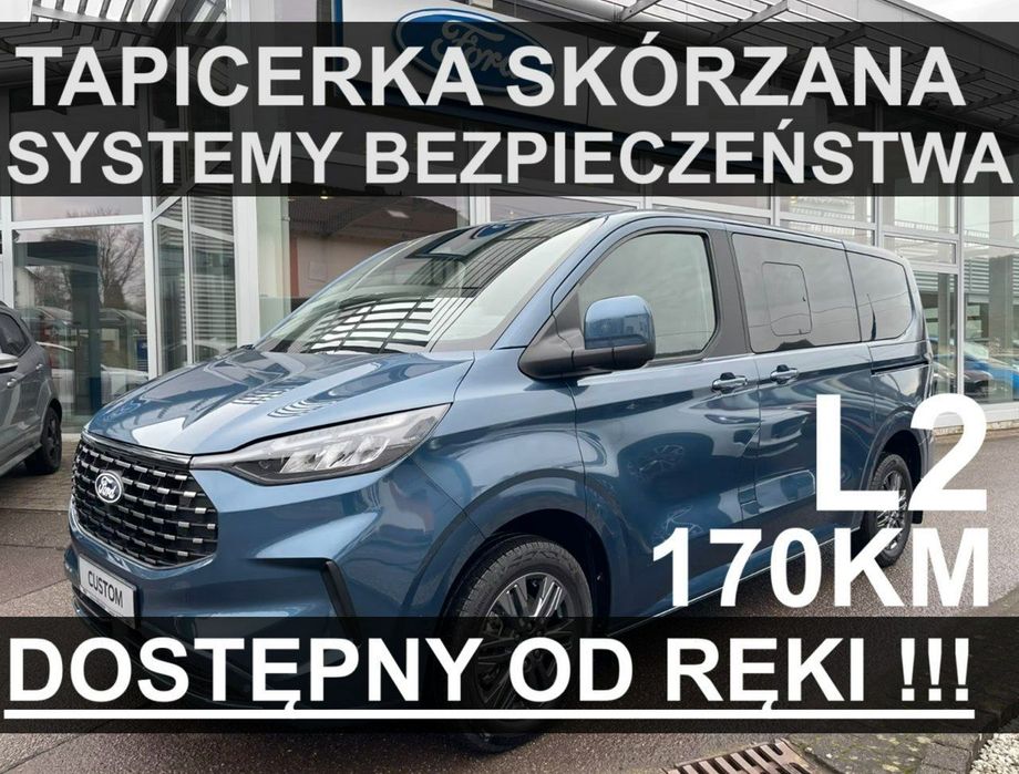 Ford Tourneo Custom L2 170KM Fotele AGR SystemyBezp. Rolety Skóra Felgi 19 Od ręki !3210zł