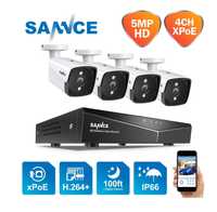 Sistema Vídeo Vigilância 4 Câmeras 5 MP - POE  - CCTV COMPLETO