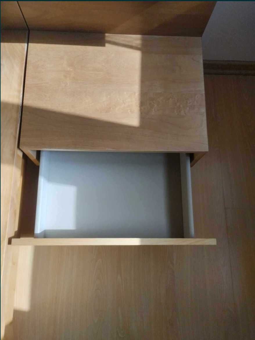 Cama de Casal de Madeira + Mesa de cabeceira