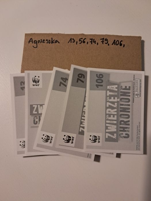 Naklejki WWF - rezerwacja dla Agnieszki