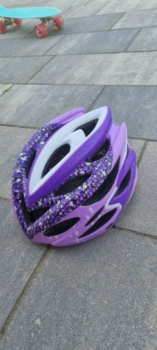 Kask rowerowy fioletowy