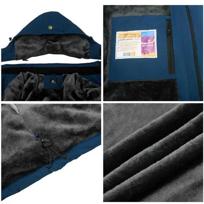 Куртка чоловіча SwissWell зимова капюшон водо-вітрозахисна синя р.2XL