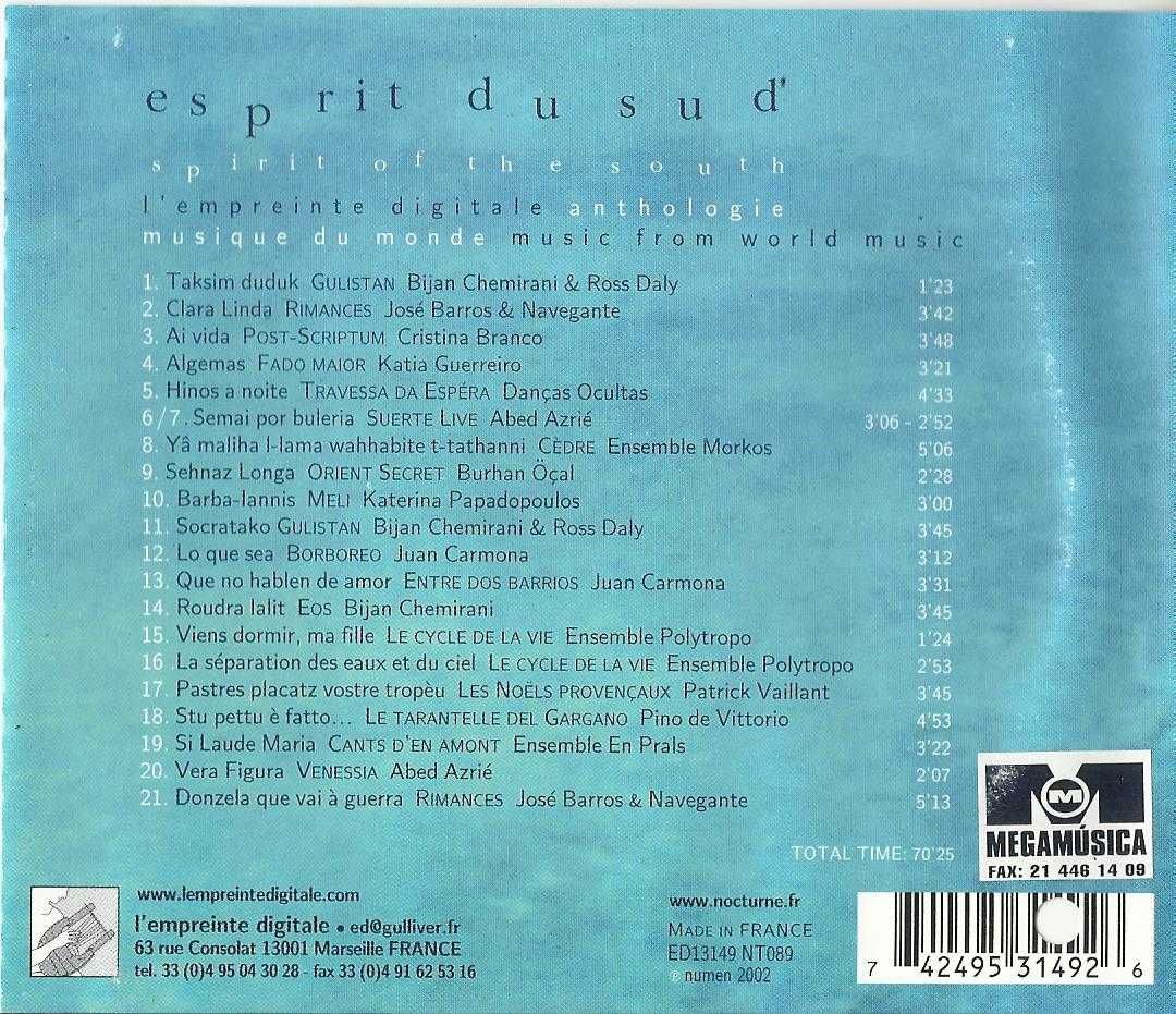 Esprit Du Sud: Musique du Monde (anthologie)