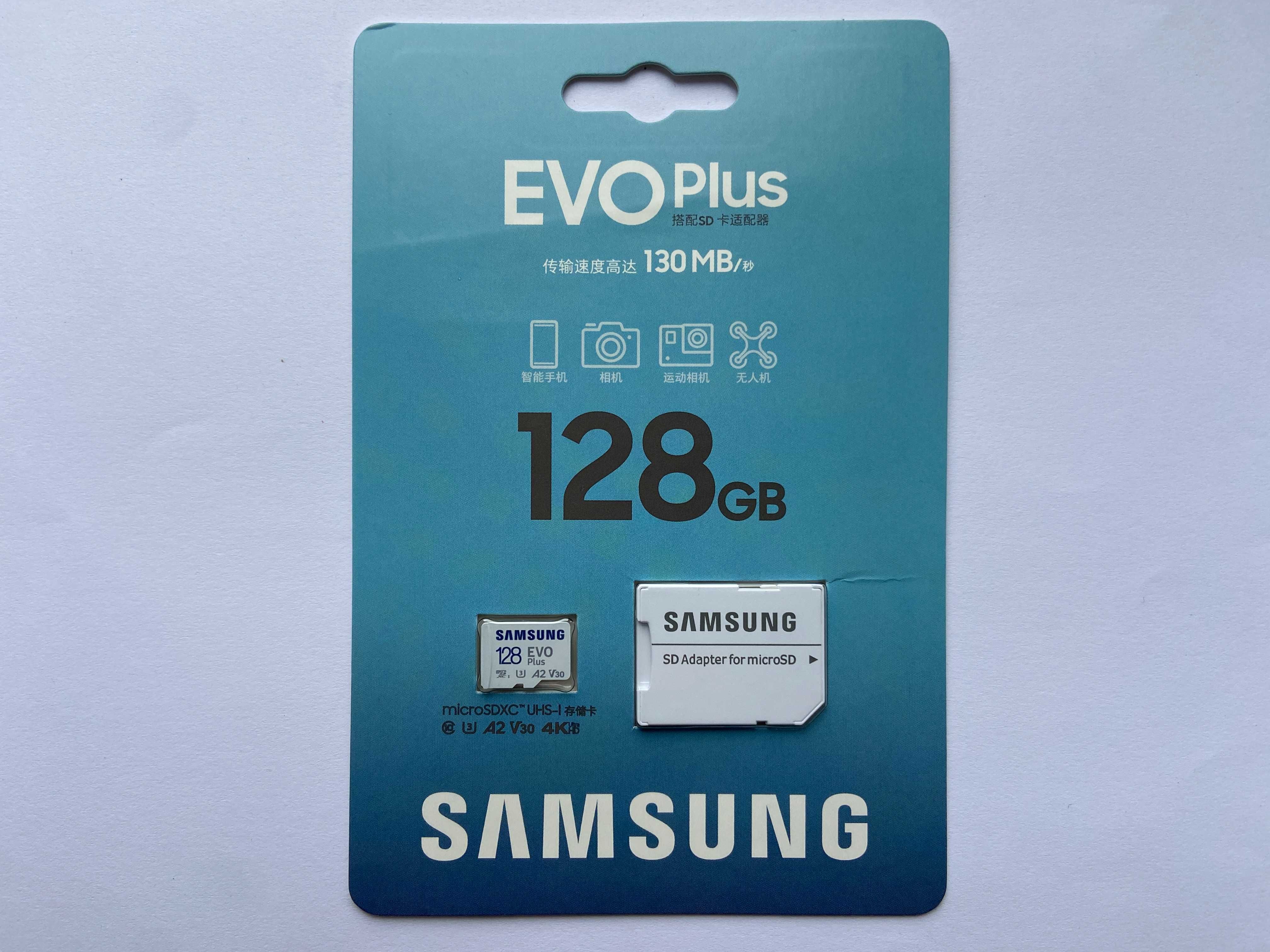 Карта пам’яті Samsung 128GB EVO Plus, флешка микро сд мікро сд памяти