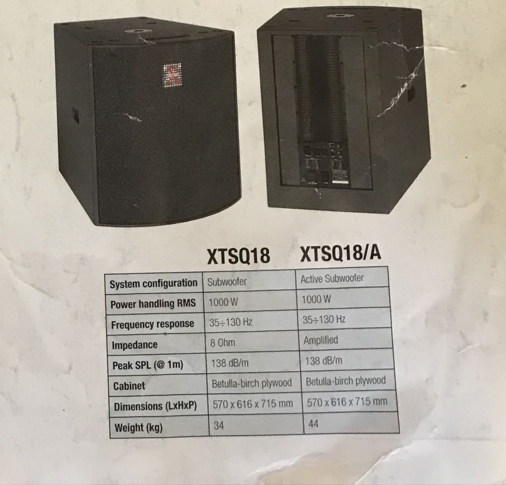 Сабвуфер Peecker Sound X-Treme XTSQ 18 (FBT, RCF, MAG, EV, JBL, Park)