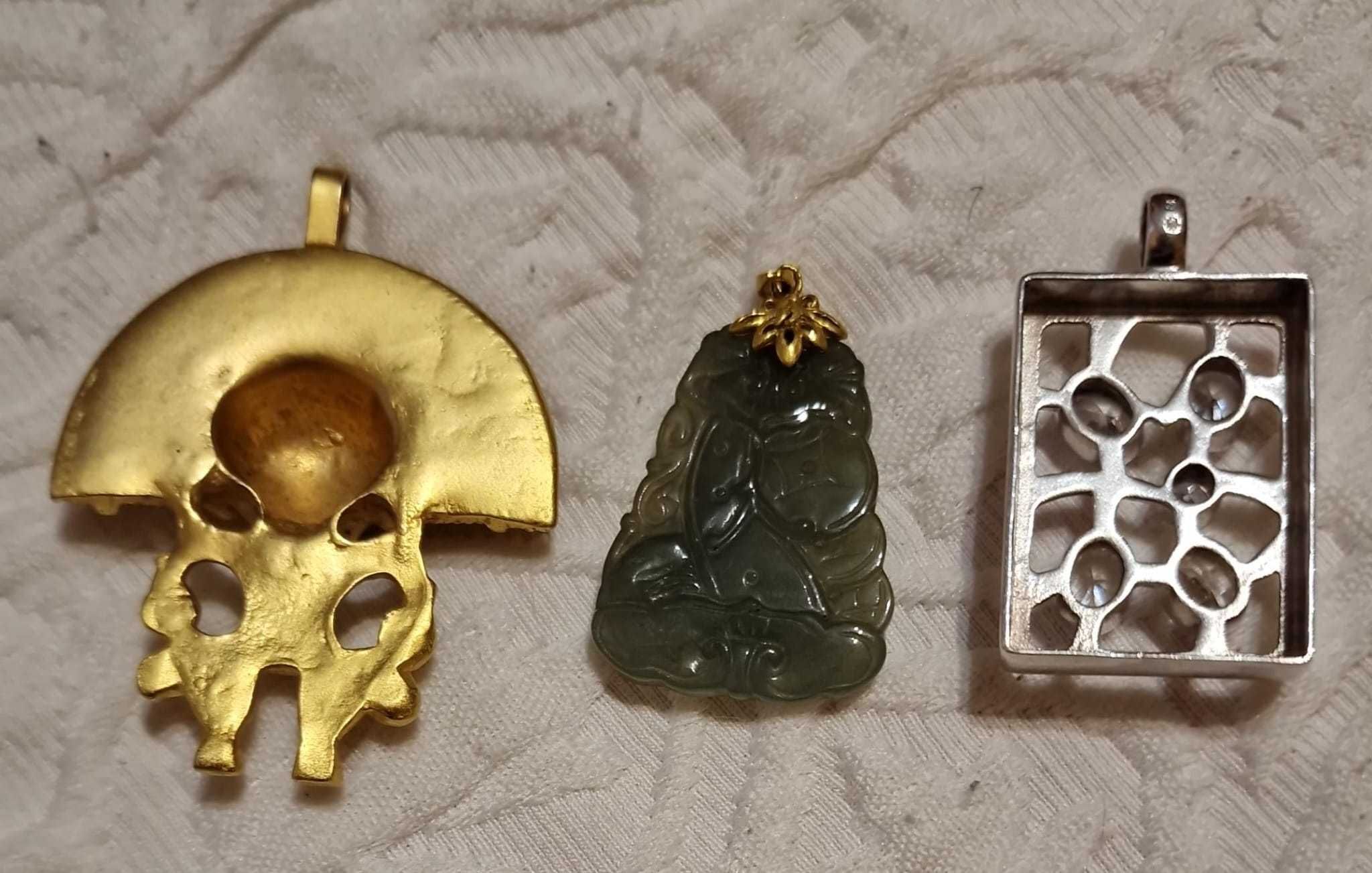 Pendentes em Prata, Ouro Mexicano e Jade