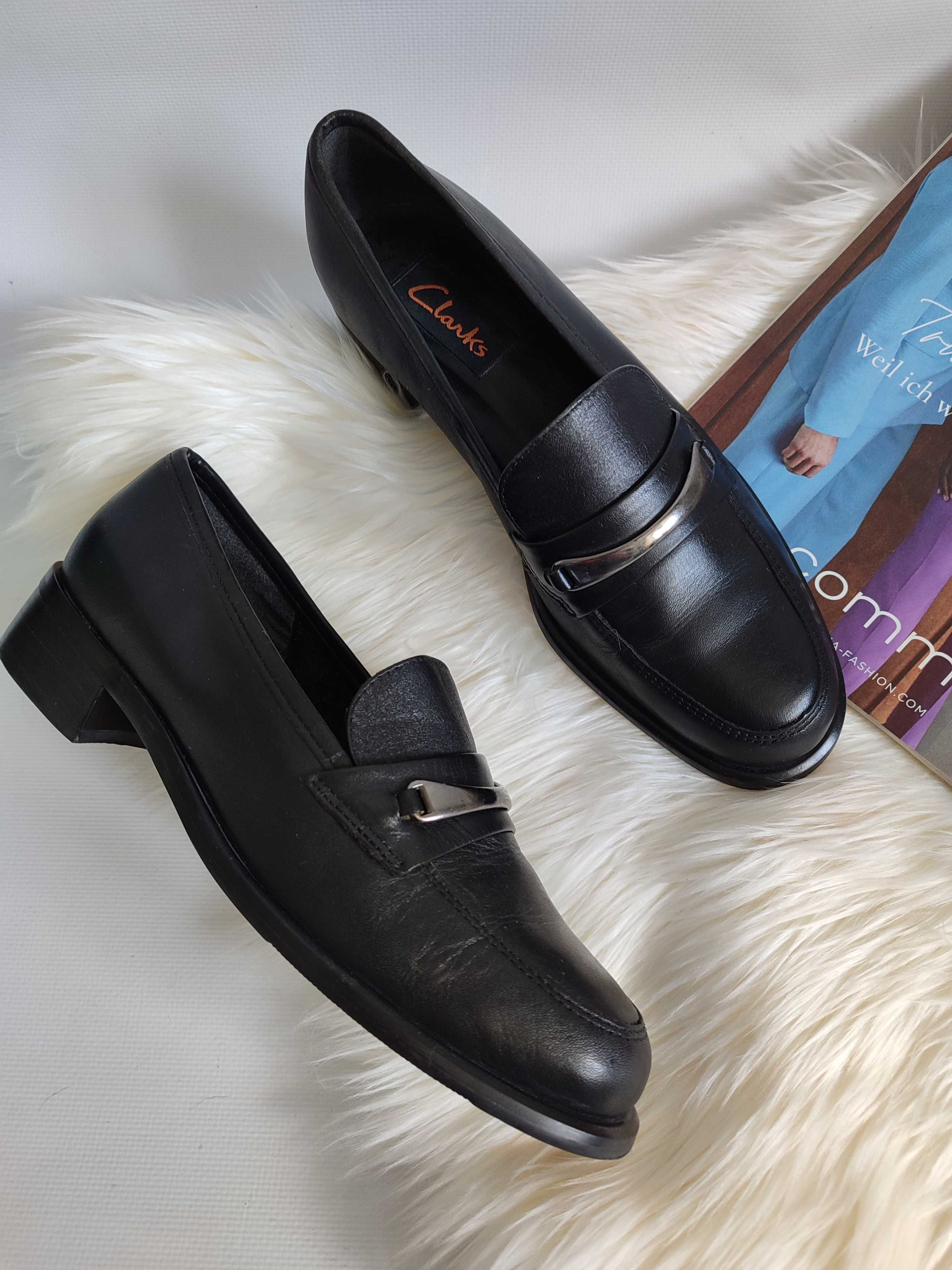 Clarks кожаные туфли лофери черевики