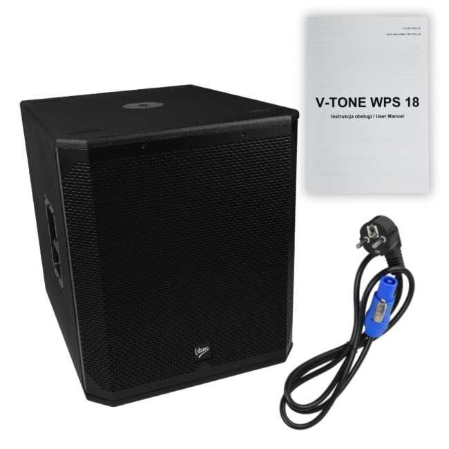 V-TONE WPS 18 subwoofer aktywny 18" 600W RMS subbas Vtone WPS18