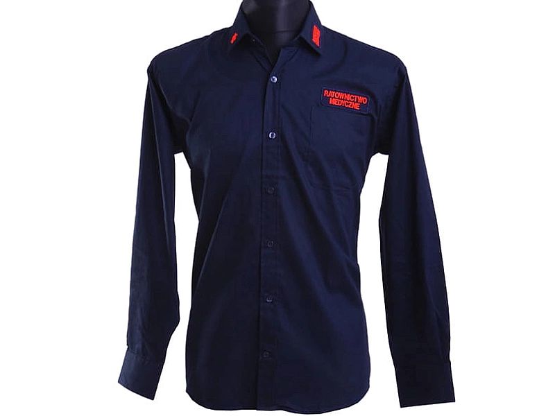 Koszula ratownicza galowa męska granatowa (4XL)