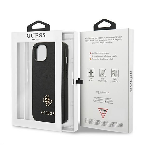 Etui Guess Saffiano 4G Small Metal Logo do iPhone 13 Mini 5,4"