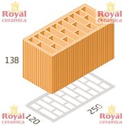 Керамический двойной кирпич блок 2,12 НФ, Керамоблок М100, М125, М150