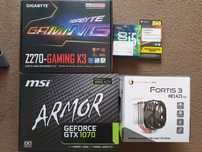 GTX 1070,GA-Z270Gaming K3,i5-7600K,Corsair LPXDDR4 16GB,Chłodzenie CPU