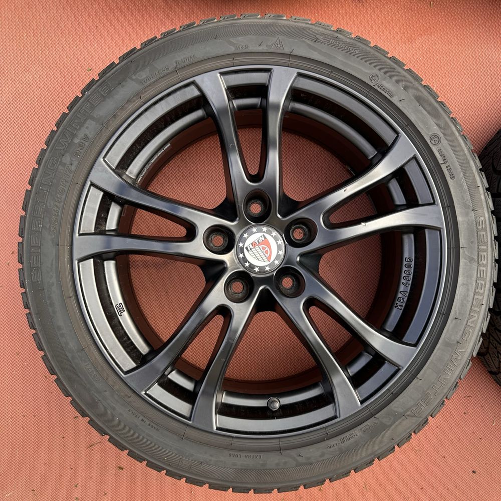 Czarne alufelgi 17 Anzio Turn 7.5x17 ET35 5x120 w bdb stanie wysyłka
