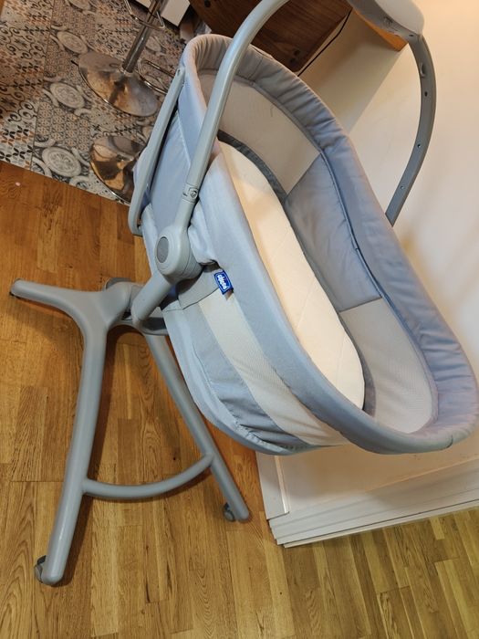 Chicco, Baby Hug 4in1 Air, kołyska, leżaczek, krzesełko, Titanium
