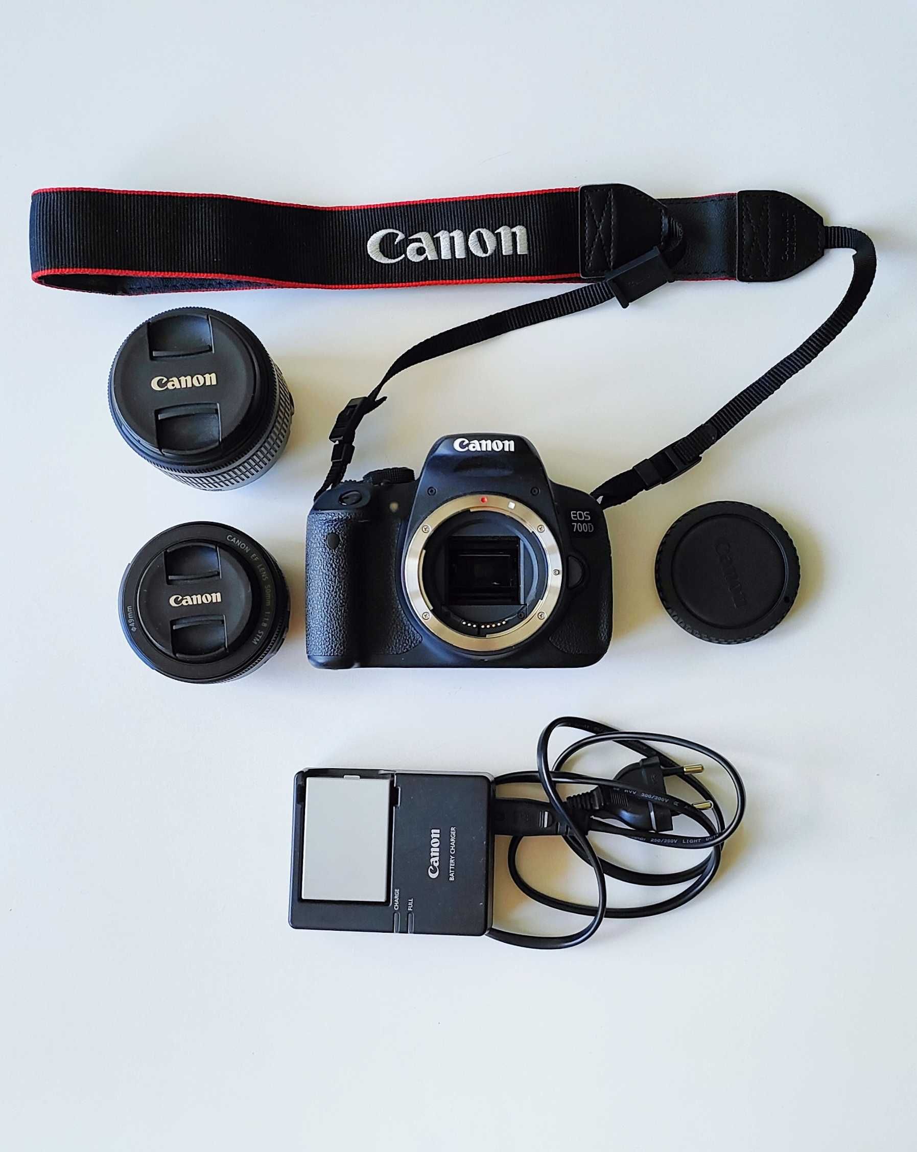 Canon 700D Aparat fotograficzny, lustrzanka z zestawem obiektywów