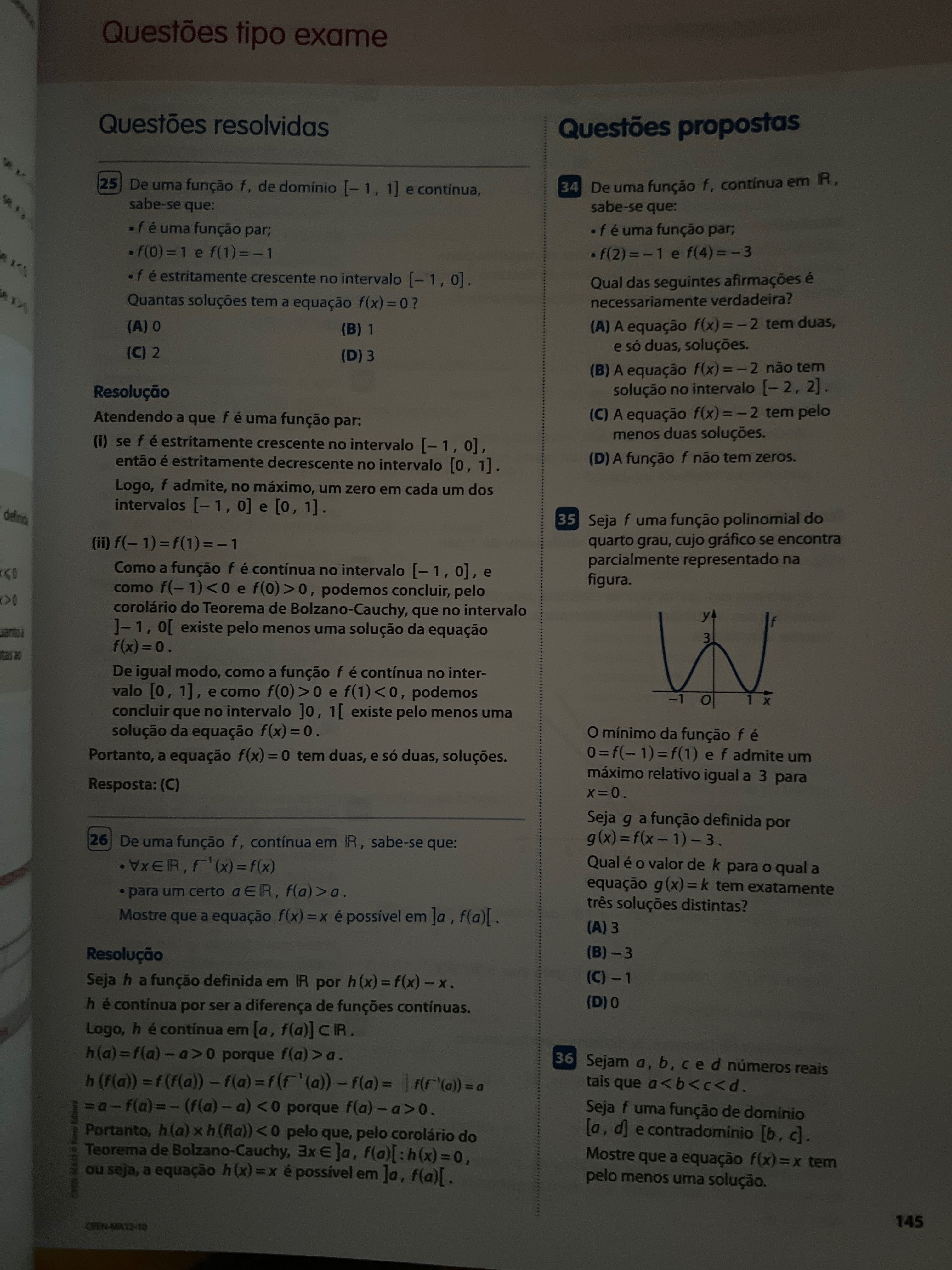 Preparação Para exame final - Matemática A 12 ano