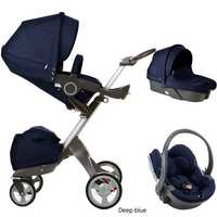 Коляска Stokke V6 black/blue бу 3в1