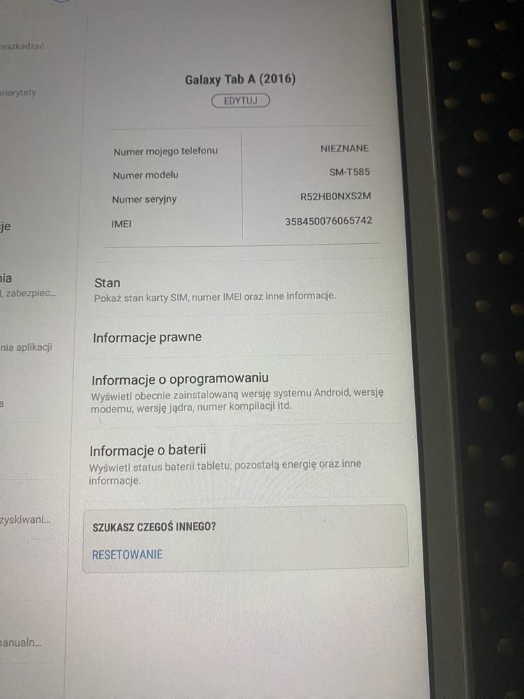 Samsung Galaxy tab - stan idealny