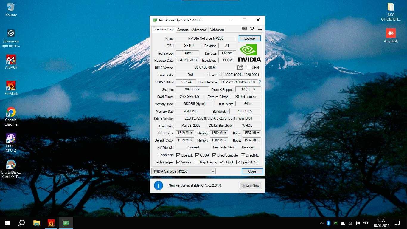Ноутбук Dell Latitude 5511 - i7 10850H 6 ядер/NVIDIA MX250 2 GB/16 GB