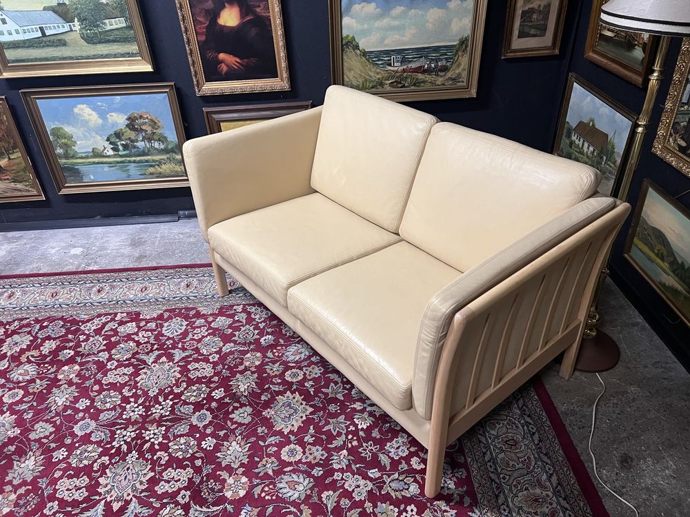Sofa dwuosobowa skóra naturalna