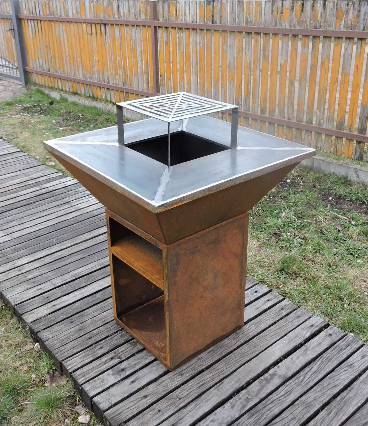 corten  , grill ogrodowy , kwadrat 100 kg , od producenta . Najtaniej