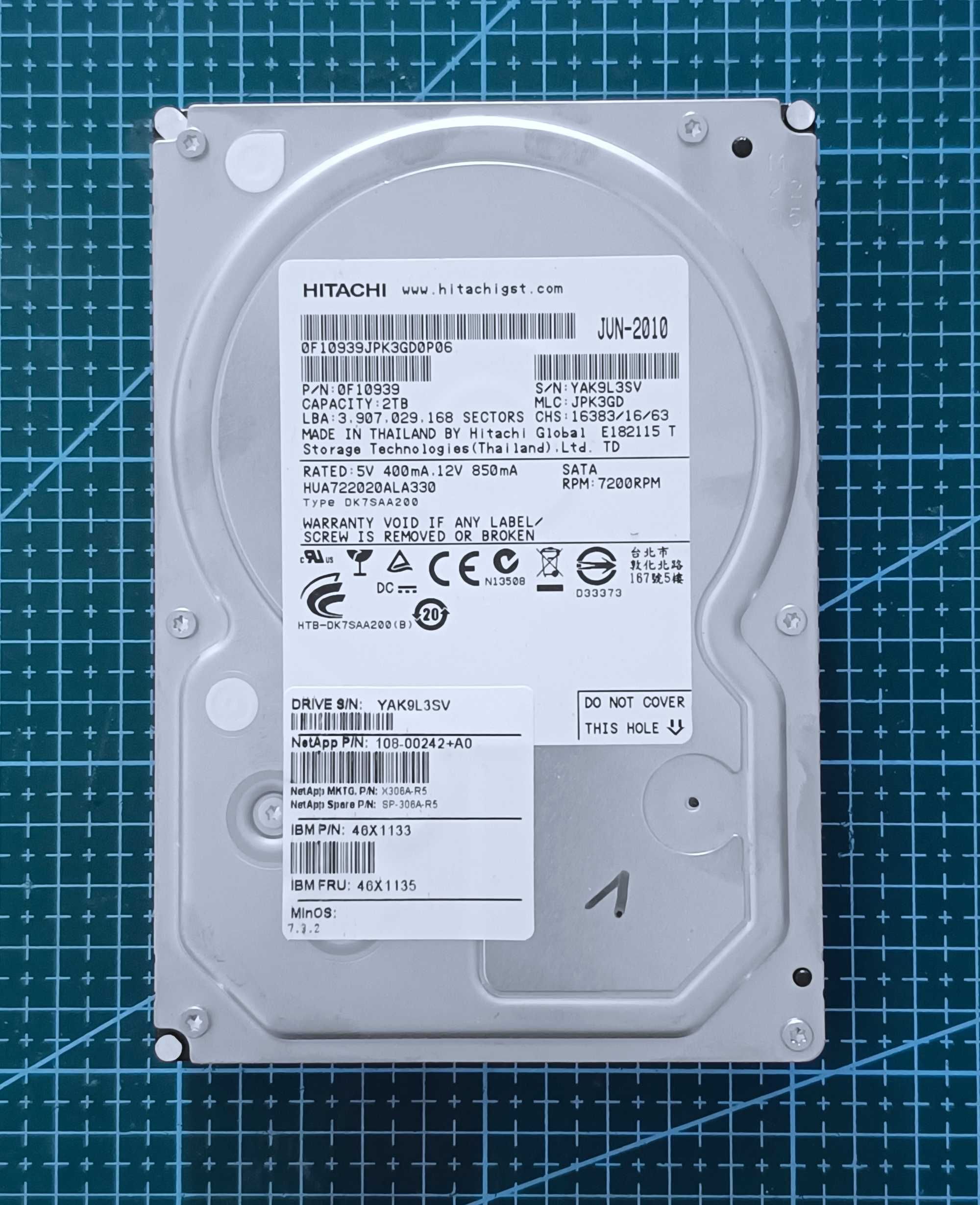 Dysk HDD 2TB 3,5" Hitachi SATA III