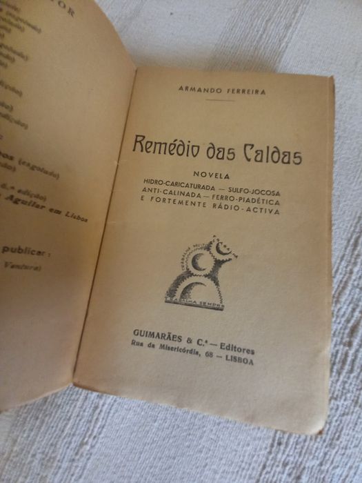 Antiga novela de humor Remédio das Caldas