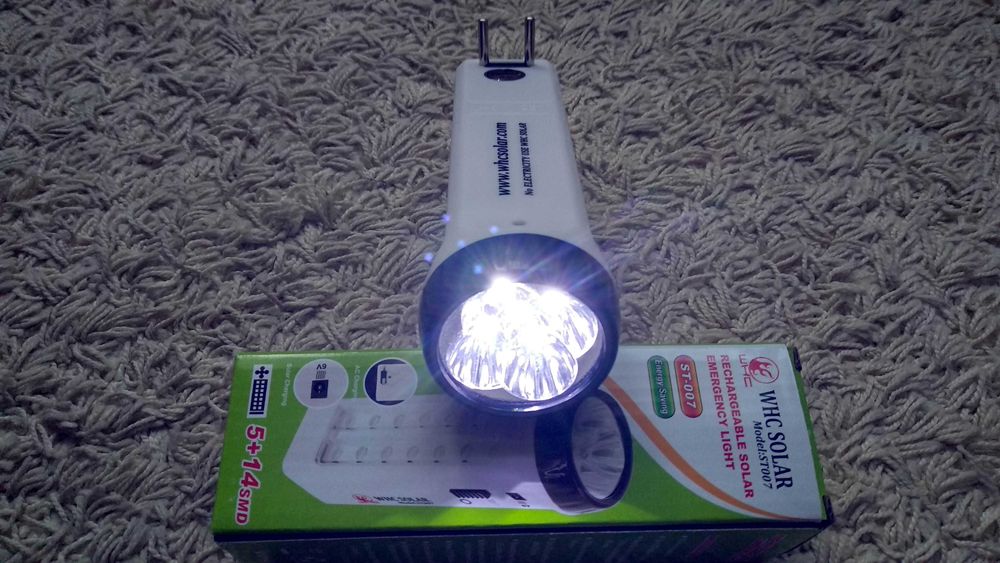 WHC Solar фонарик-лампа светодиодный, Аккумуляторный LED
